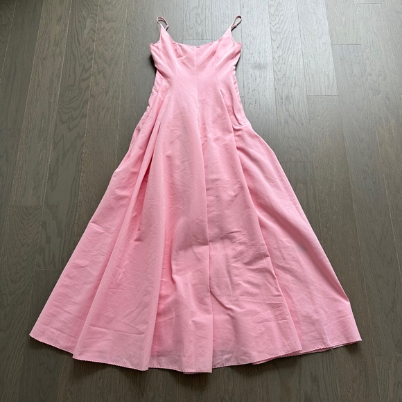 STAUD Joy Gown Long Maxi Dress Pearl Pink - Size 2 - Picture 2 of 11